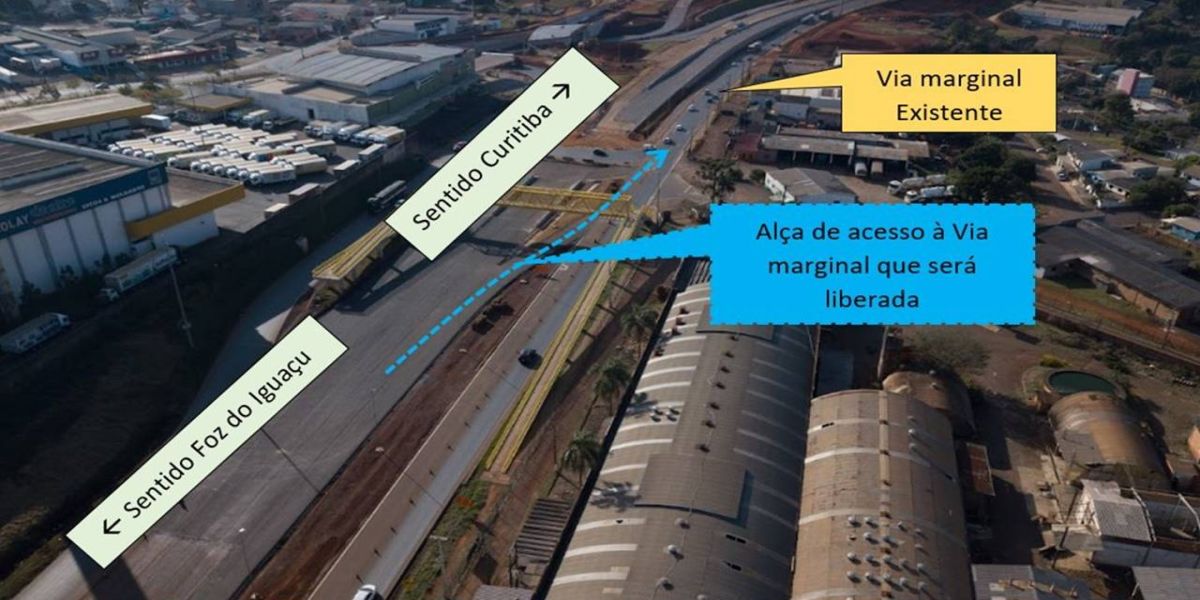 Trevo Cataratas: Liberação do acesso definitivo à via marginal