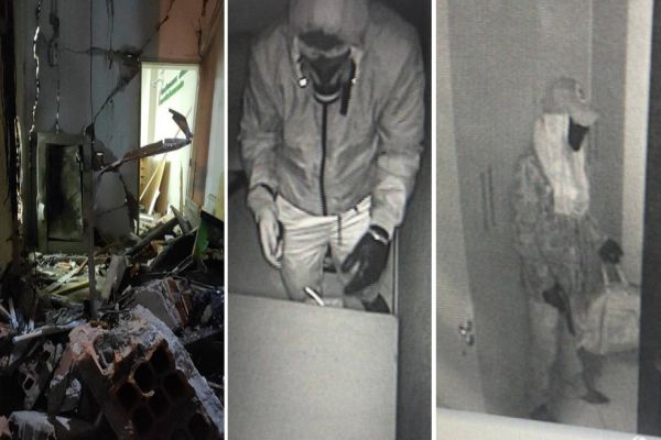 Imagem referente a notícia: Quadrilha fortemente armada ataca agência Sicredi em São José das Palmeiras