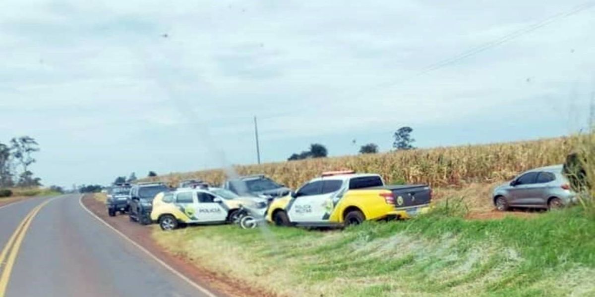 Quadrilha assalta agência em Astorga, troca tiros com PM e um suspeito morre