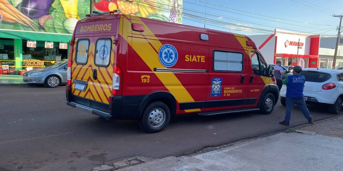 Idosa é atropelada por caminhão na Rua Europa, no Bairro Periolo em Cascavel