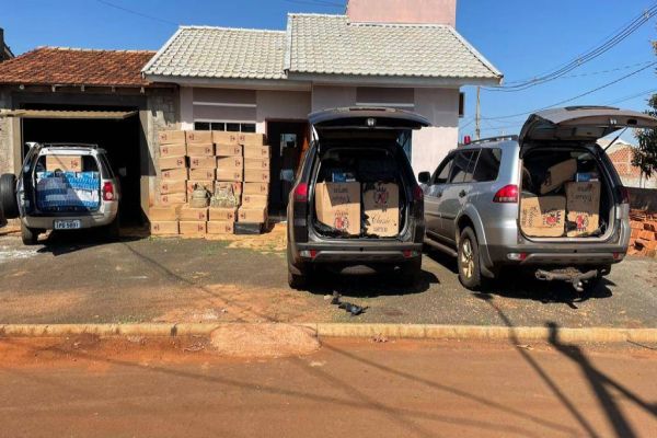 PF e BPFron localizam depósito de cigarros contrabandeados em São José do Itavó/PR