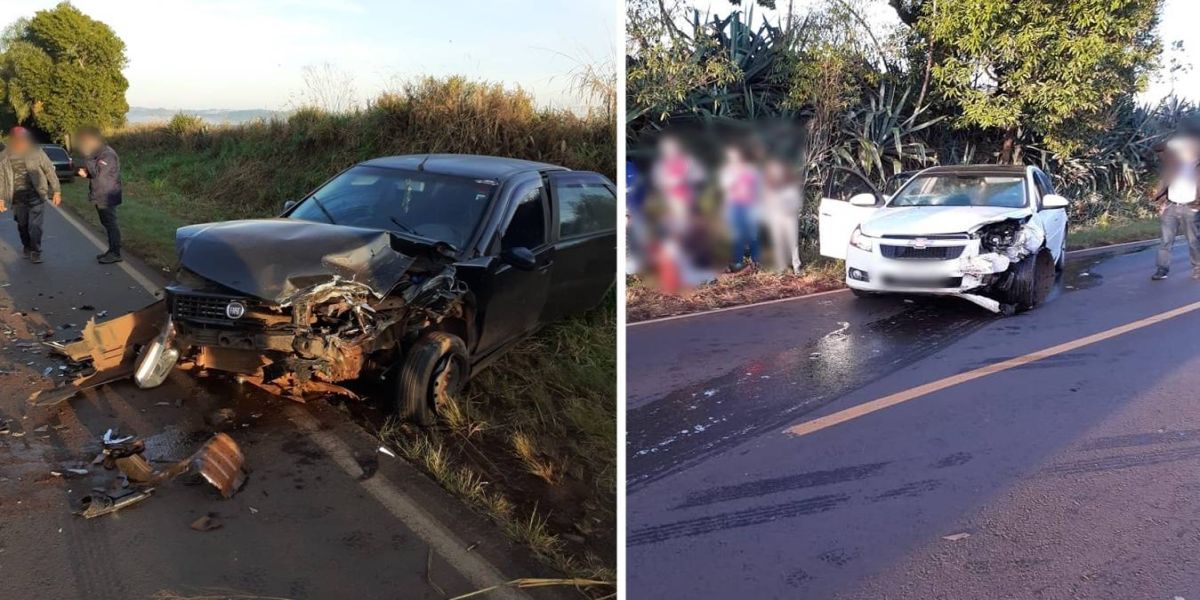 Colisão frontal é registrada na PR-473 entre Quedas do Iguaçu e Espigão Alto do Iguaçu