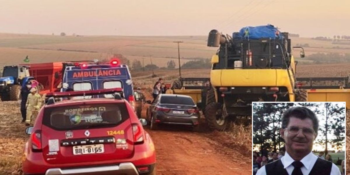 Tragédia: Agricultor morre em acidente com colheitadeira em Goioerê