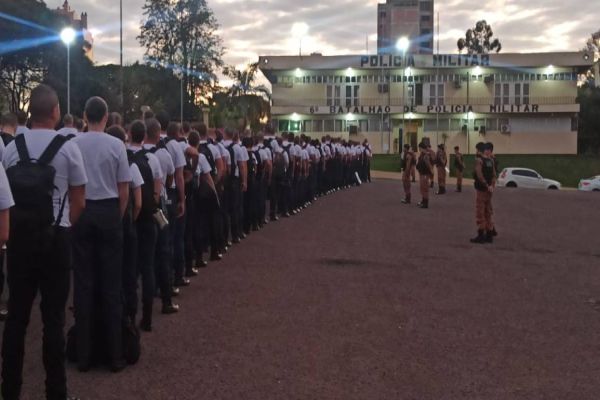 Mais de 200 novos policiais militares se apresentam para o Curso de Formação em Cascavel