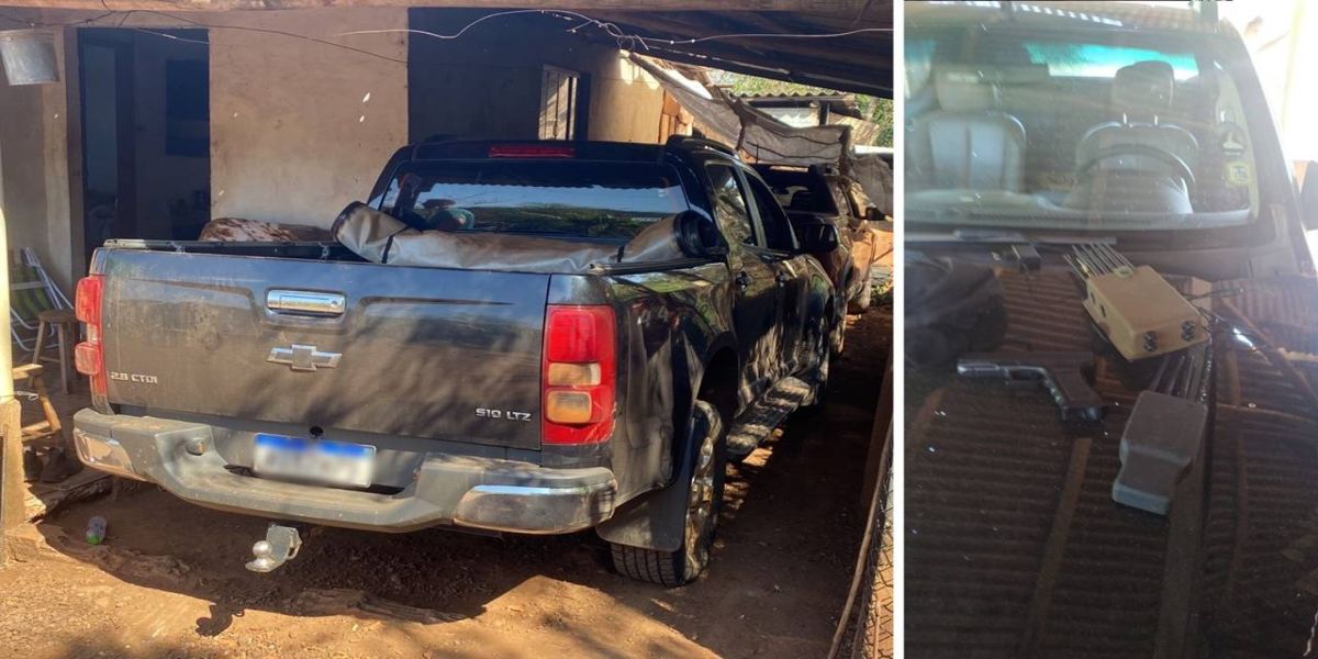 Policia Militar recupera veículos roubados, arma e bloqueadores de sinal em Céu Azul