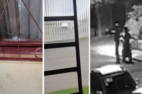 Imagem referente a notícia: Casa é atingida por disparos de arma de fogo e Câmera de segurança registram o fato no Universitário