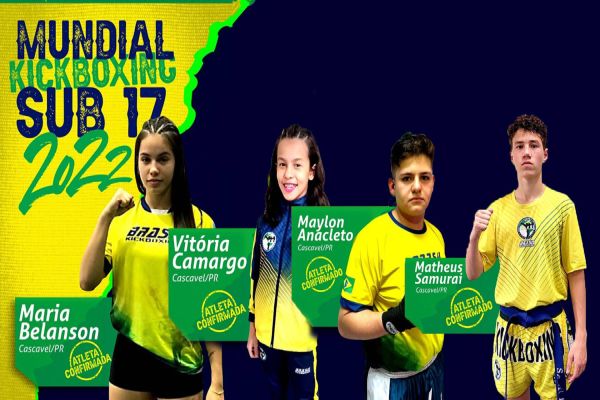 Quatro atletas de Cascavel disputam o Campeonato Mundial de Kickboxing na Itália