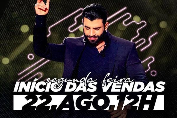 Gusttavo Lima em Cascavel: Começa nesta segunda (22/08), a venda dos ingressos! Saiba os detalhes!