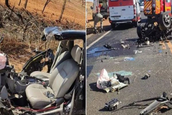 Imagem referente a notícia: Tragédia: Acidente deixa 7 pessoas mortas, incluindo duas crianças e carros ficam destruídos