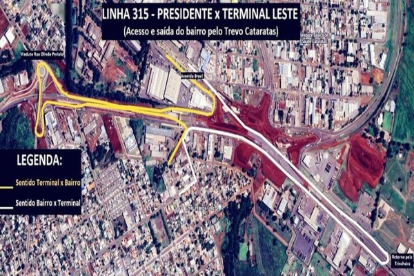 Transporte Coletivo tem novas alterações de itinerário em razão da abertura do Trevo Cataratas