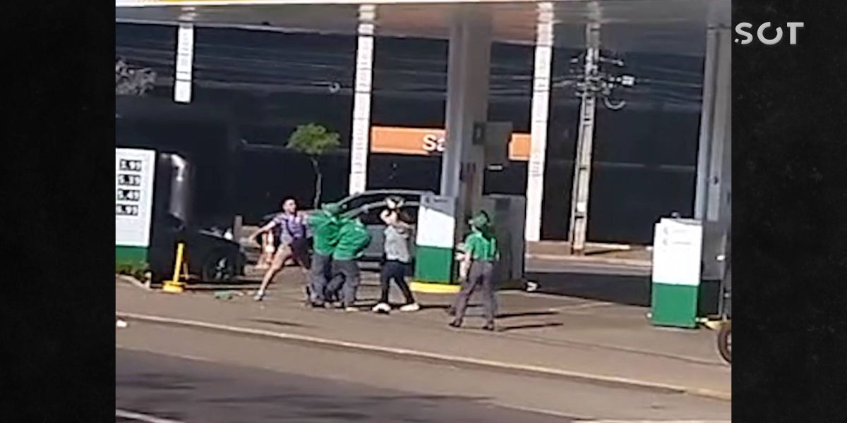 Confusão é registrada em posto de combustíveis na Avenida Brasil em Cascavel