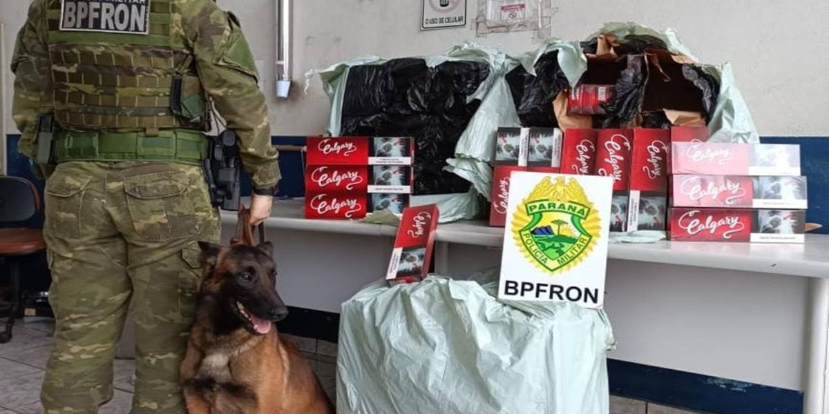 BPFRON apreende homem de 42 anos com cigarros contrabandeados em Cascavel