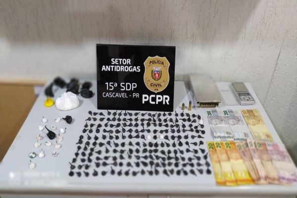 Jovem de 21 anos é detido pelo GDE por tráfico de drogas no Bairro Morumbi