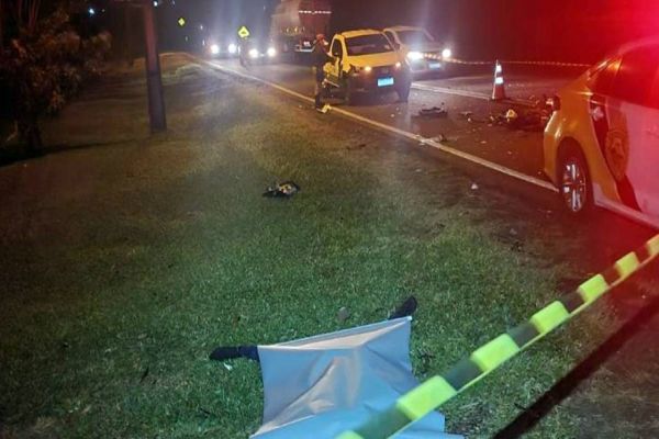 Homem de 27 anos morre em colisão frontal entre moto e caminhão na PR-495 em Santa Helena