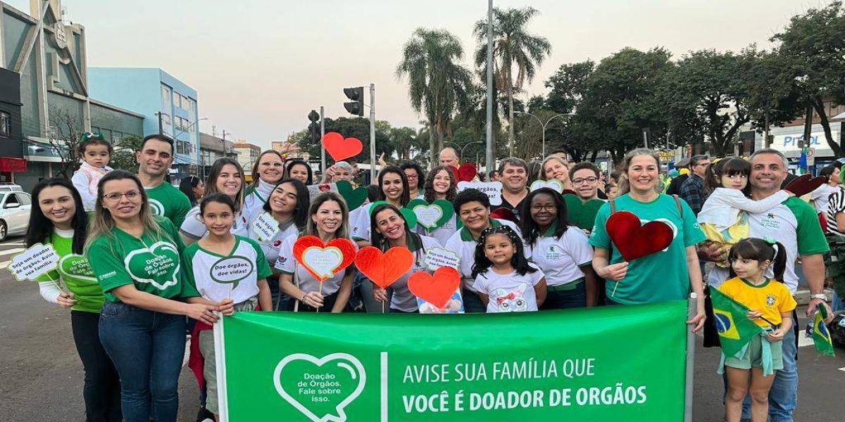 Comissão de transplantes de órgãos do HUOP tem participação marcante no desfile de 7 de setembro