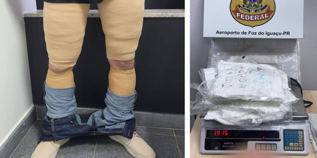 PF prende paraguaio com 1,945 kg de cocaína, no Aeroporto das Cataratas
