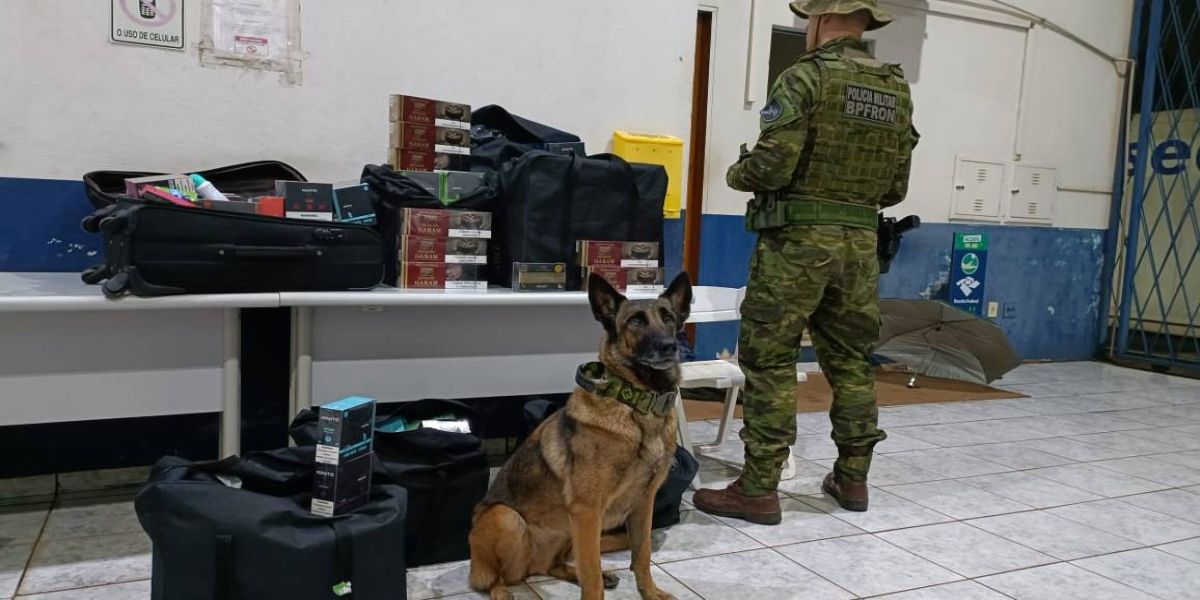 BPFRON apreende diversos fardos de cigarros contrabandeados em Cascavel