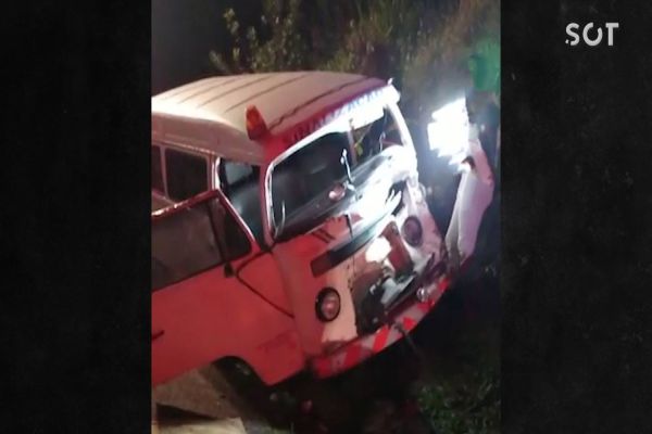 Imagem referente a notícia: Homem de 43 anos fica gravemente ferido após atropelar uma vaca na BR-277