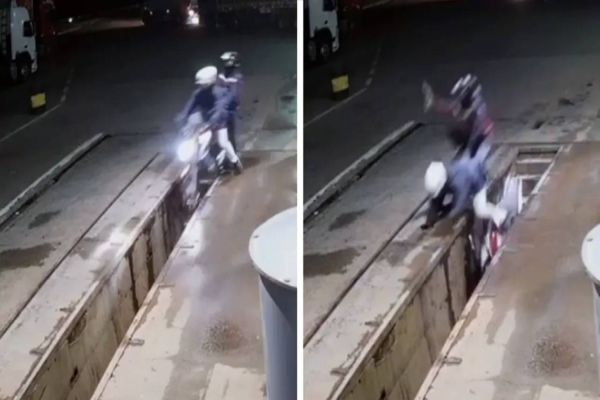 Atrapalhados: Ladrões são presos após roubarem posto e caírem em valas duas vezes