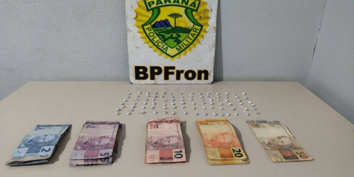 BPFRON prende homem de 22 anos  com 88 pedras de crack em Santa Izabel do Oeste