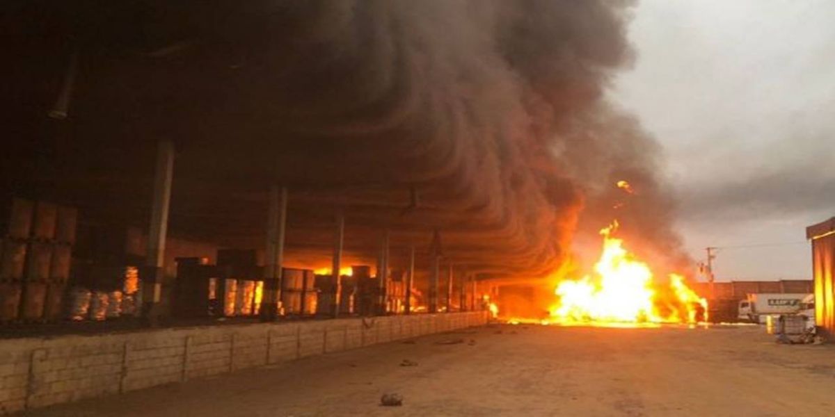 Incêndio atinge empresa de armazenamento de sementes e defensivos às margens da rodovia BR-163