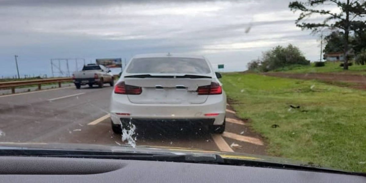 PRF apreende veículo que atropelou idosa em Guarapuava; A abordagem ocorreu na BR-277