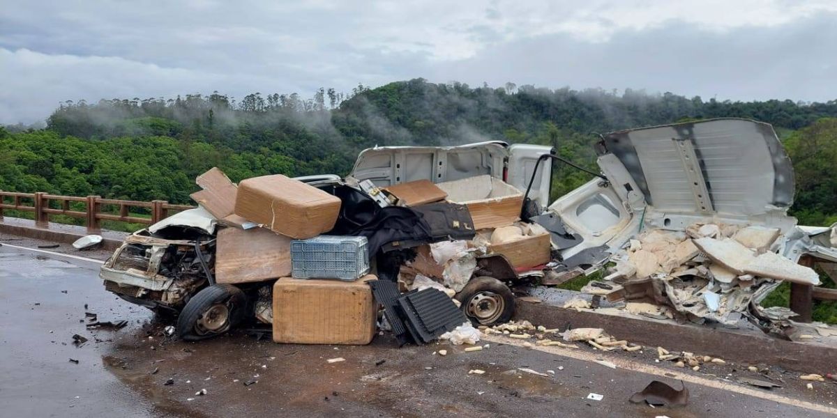 Grave acidente deixa um óbito e pelo menos quatro feridos na BR 282, entre SMO e Maravilha