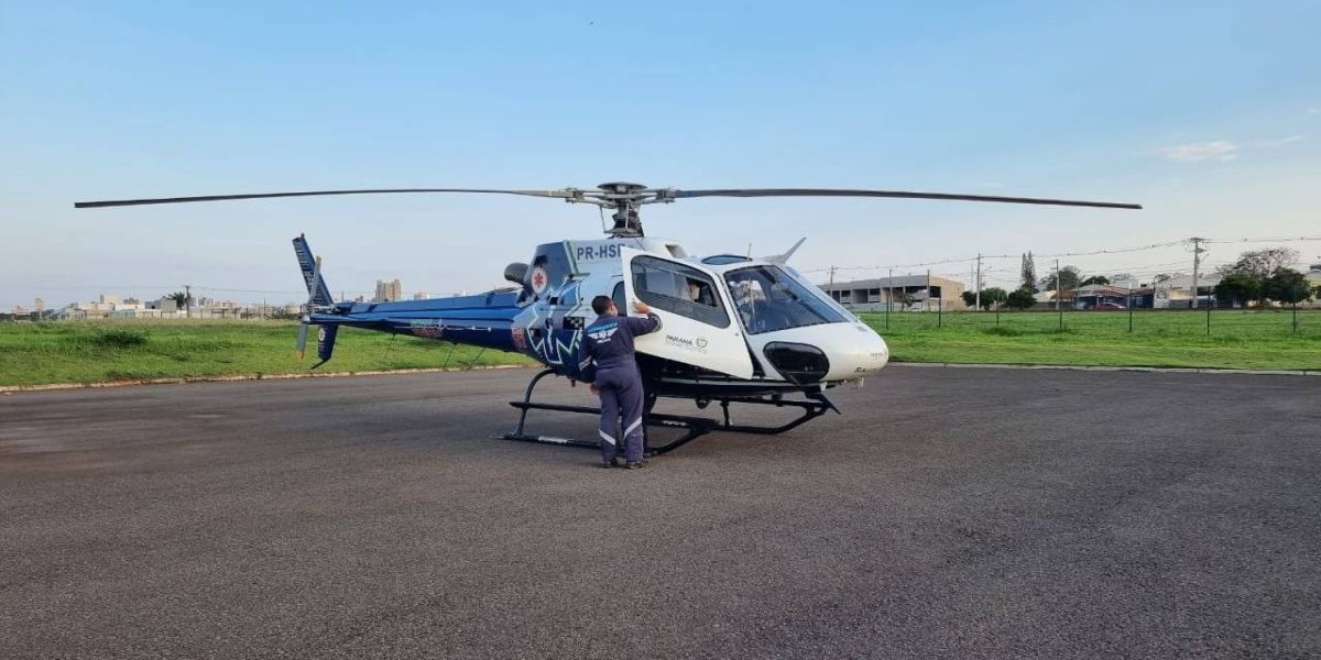 Criança de 8 anos é socorrida de helicóptero após ser picada por escorpião amarelo no noroeste do PR