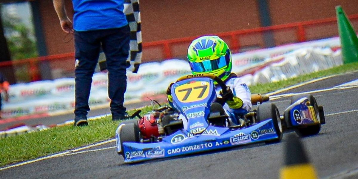 Zorzetto está feliz com o 1º pódio no Brasileiro de Kart