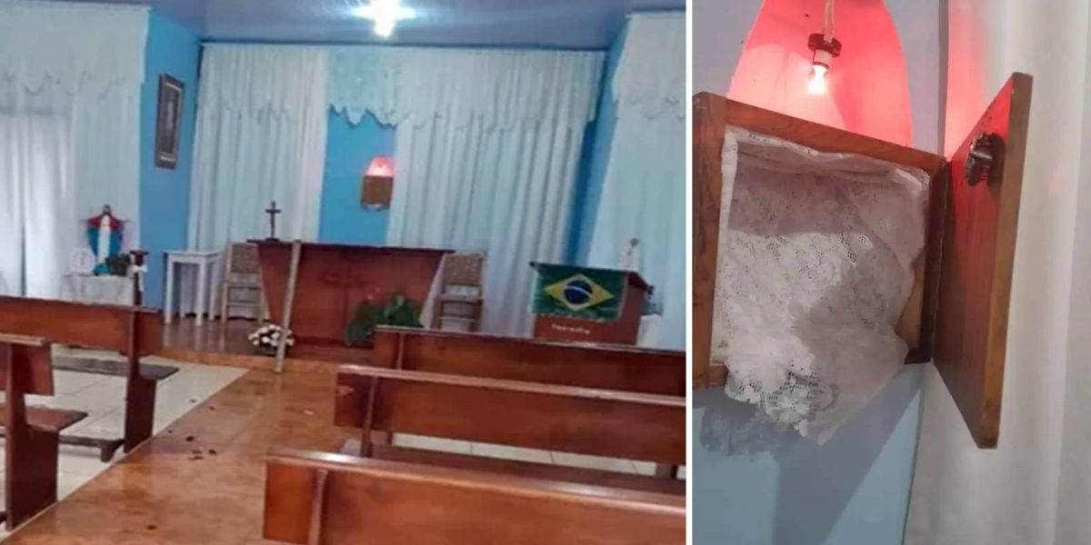 “Roubaram Jesus. Por que fizeram isso?”, questiona padre após ter igreja invadida e vandalizada