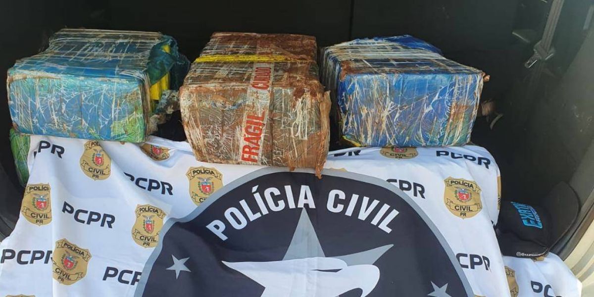 Denarc, PRF e PM apreende 87kg de maconha após acompanhamento tático na área rural de Ubiratã