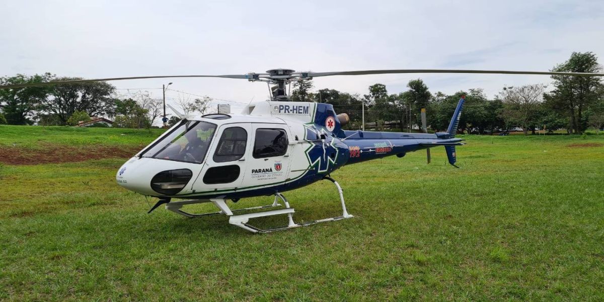 Com sintomas graves de fadiga, homem é transferido de helicóptero de Catanduvas a Cascavel