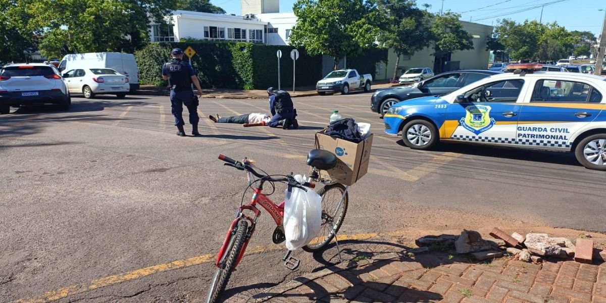 Guarda Patrimonial presta primeiros socorros à vitima de acidente