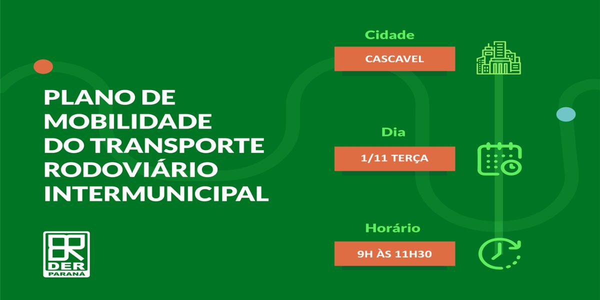 DER promove consulta pública sobre transporte intermunicipal em Cascavel e Toledo