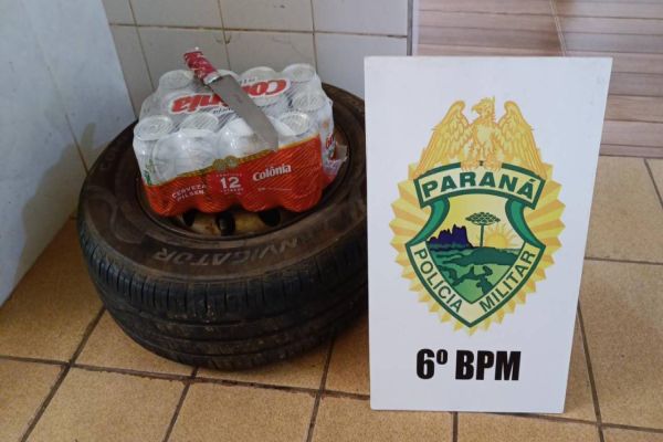 Duas pessoas são detidas pela Polícia Militar após furtarem bar em Quedas do Iguaçu