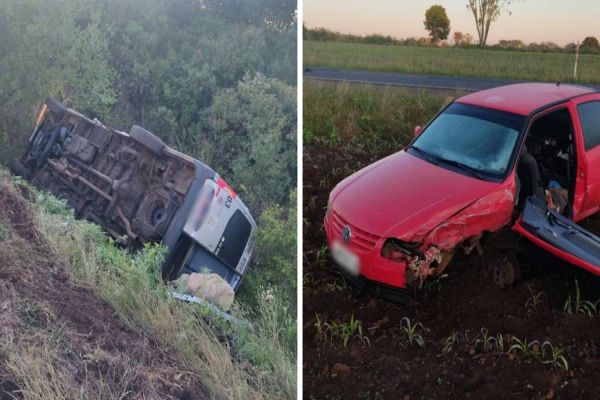 Van com pacientes de Candói, que iria para Cascavel sofre acidente na BR-373