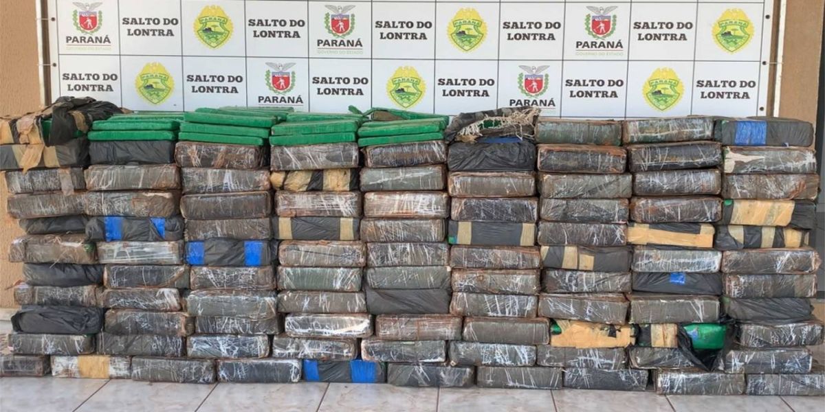 Polícia Militar de Nova Prata do Iguaçu apreende uma tonelada de maconha