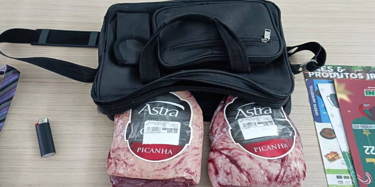 Churrasco Cancelado: Homem é detido após furtar 2 peças de picanha em mercado no Bairro Parque Verde