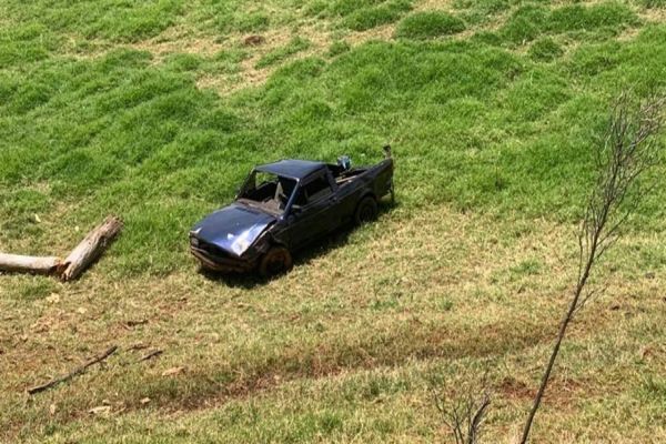 Imagem referente a notícia: Capotamento deixa duas pessoas feridas na BR-158 em Laranjeiras do Sul