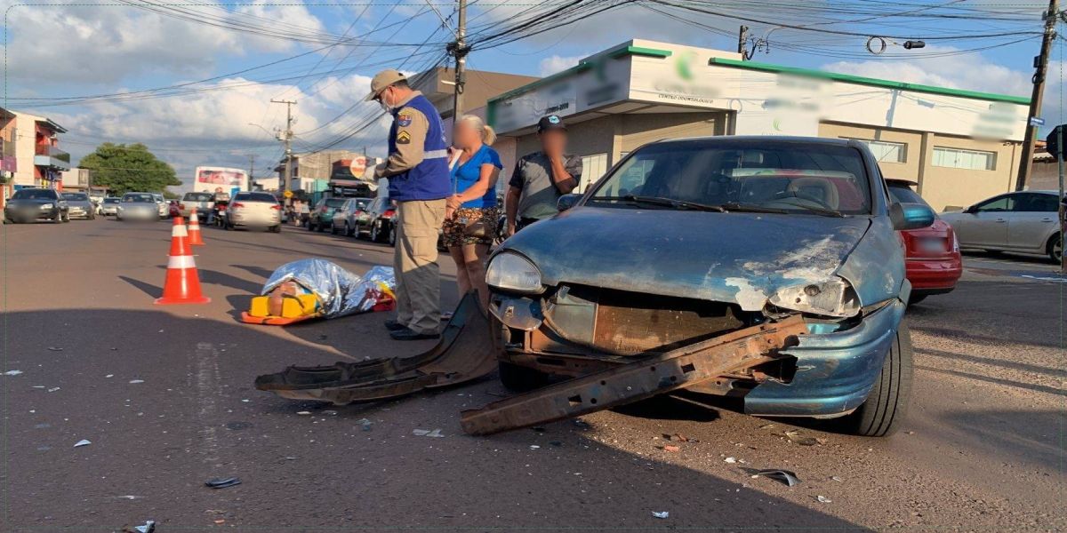 Duas pessoas ficam feridas em colisão de trânsito na Rua Europa em Cascavel