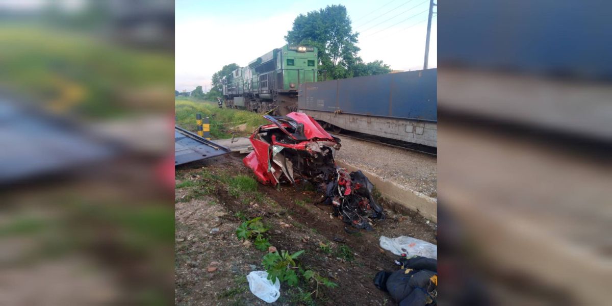 Policial militar morre após carro colidir contra trem em Pinhais