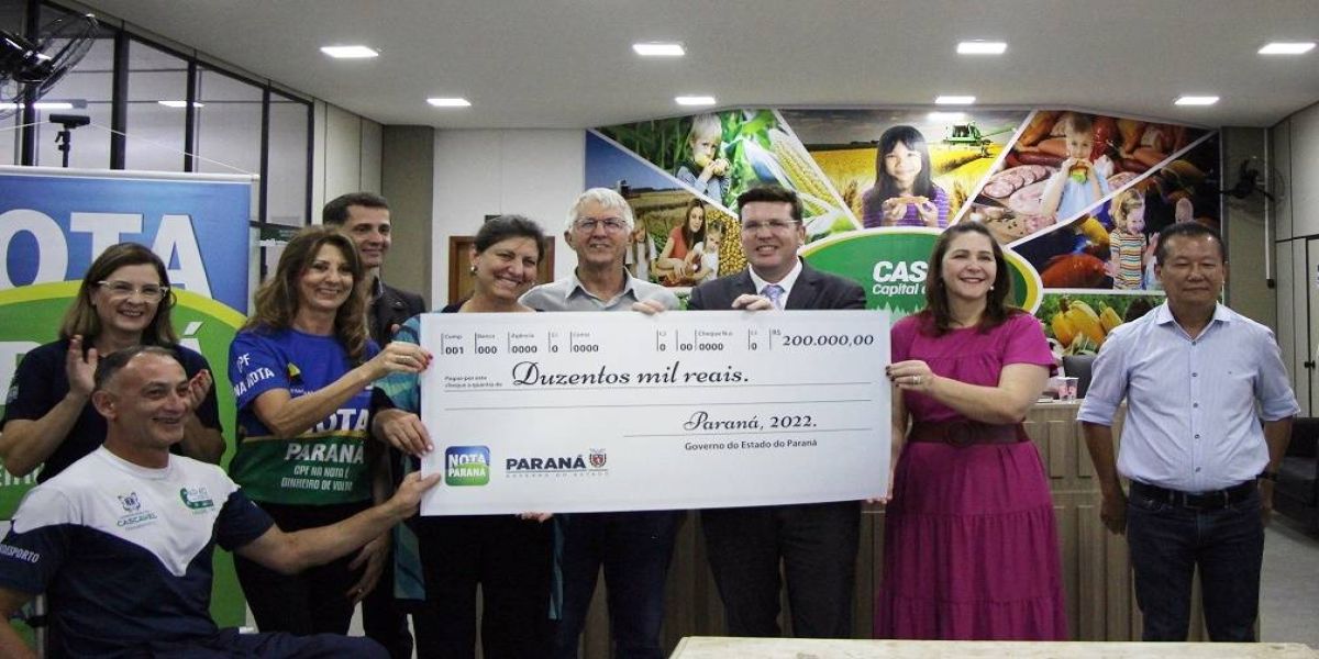 Cascavel é a segunda cidade do estado com mais prêmios do Nota Paraná