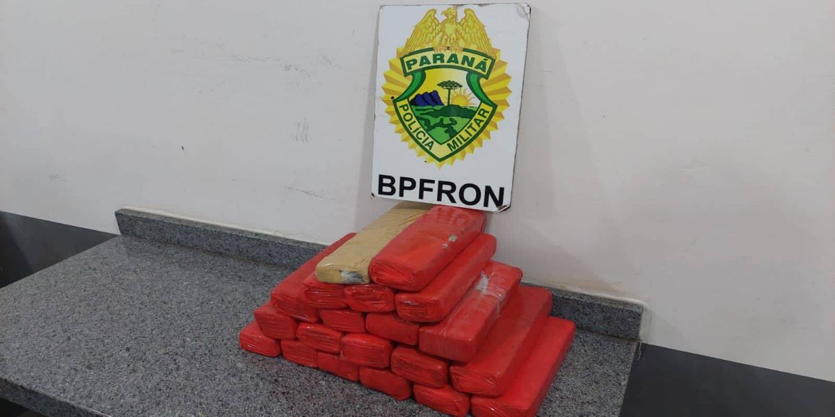 BPFRON apreende 13 kg de maconha em ônibus na cidade de Cascavel