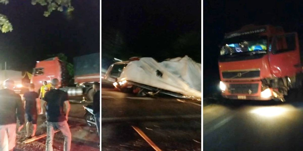 Caminhoneiro fura bloqueio e arrasta manifestante na BR-364 no município de Cacoal
