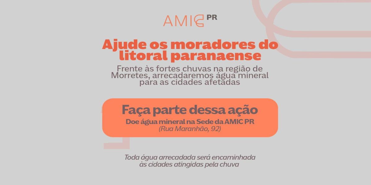 Ação arrecada água mineral para vítimas das enchentes no Paraná