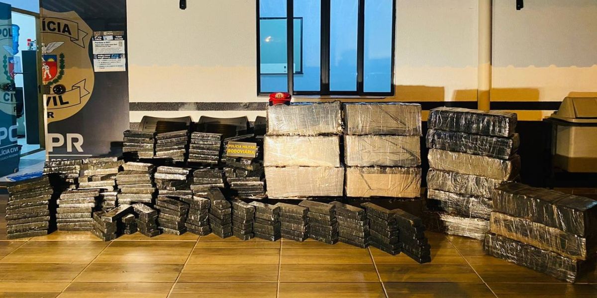 Polícia Militar Rodoviária apreende mais de 480 quilos de maconha na PR-488 no oeste do Paraná