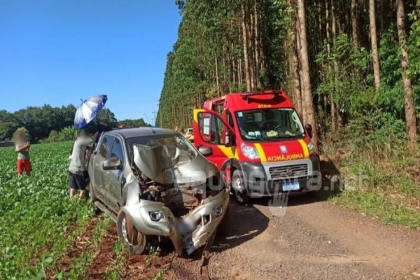 Refém de assalto fica gravemente ferida em acidente no interior de Marechal Rondon