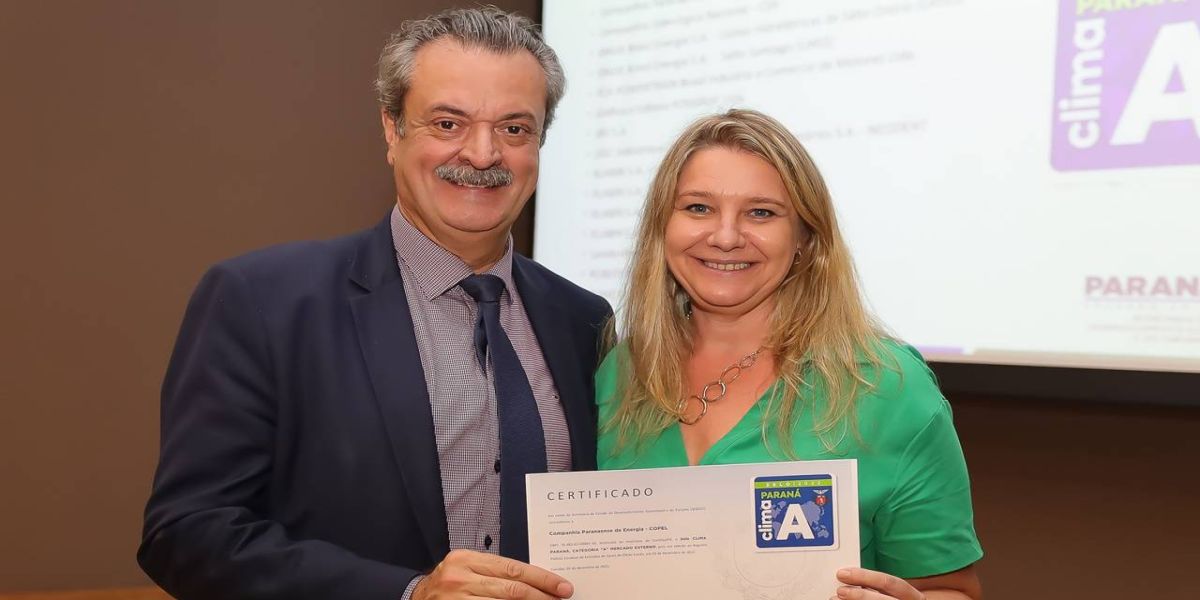 Copel é destaque no Selo Clima Paraná 2022 na categoria mercado externo
