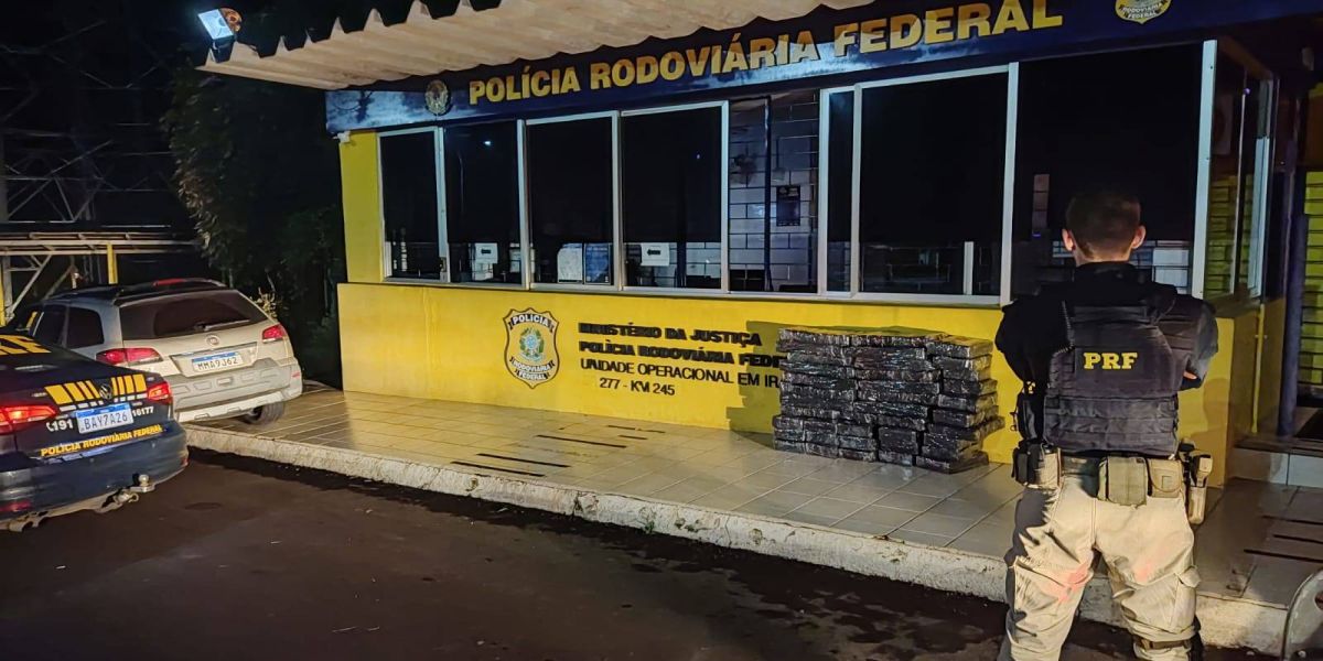 Homem é preso pela PRF transportando 300 kg de maconha na BR-277, em Irati