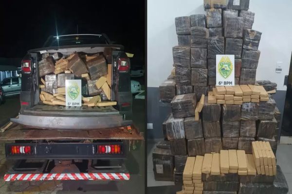 Polícia Militar apreende mais de uma tonelada de maconha em Santa Tereza do Oeste